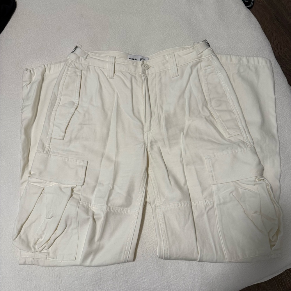 TNA Aritzia white Cargo Pants